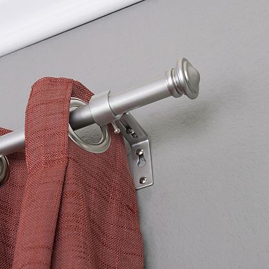 Decopolitan 3/4" Diameter 36-72" Cap Adjustable Curtain Rod Set