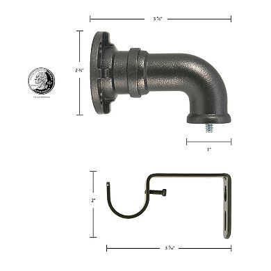 Decopolitan 18-36" Industrial Adjustable Curtain Rod