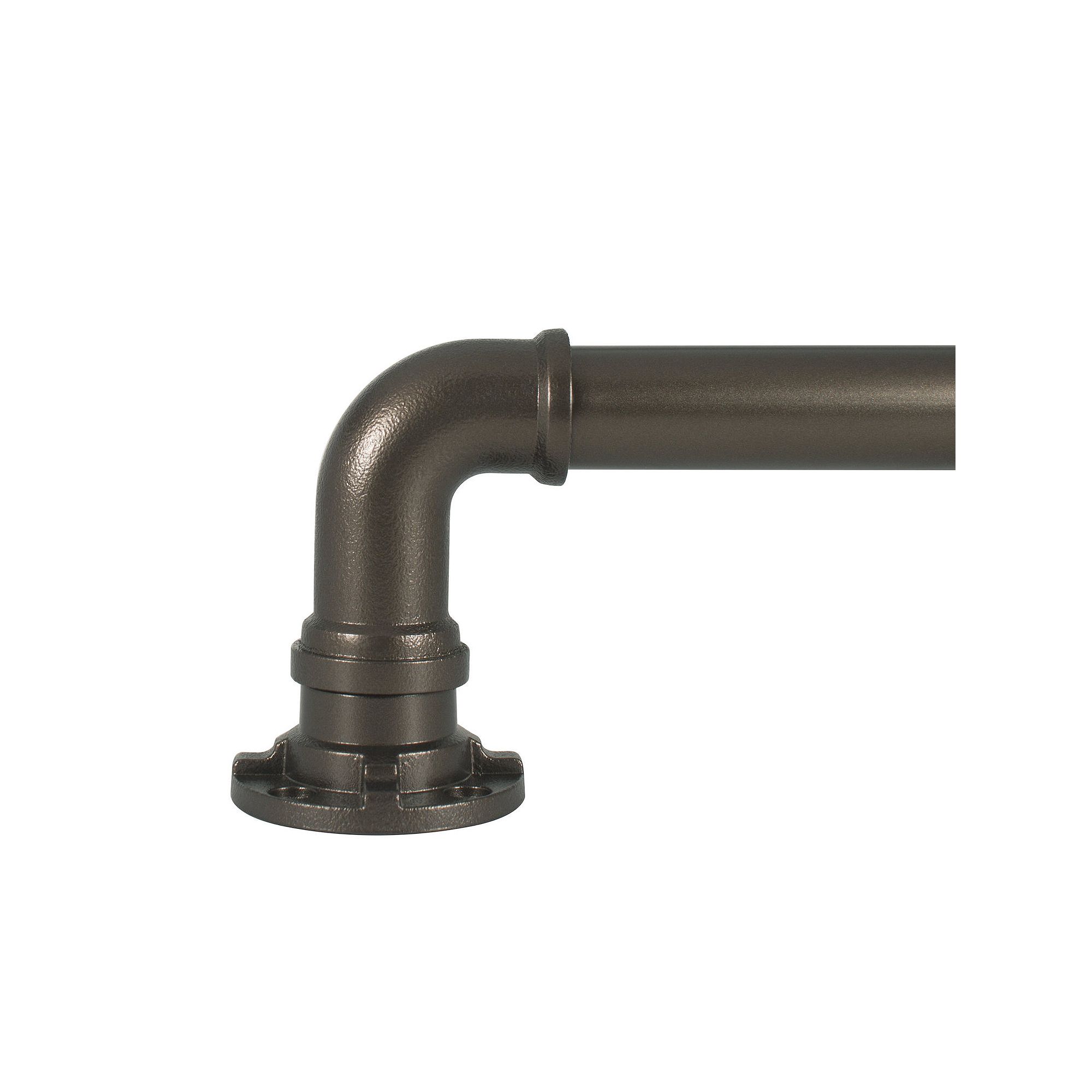 Decopolitan 18-36 Industrial Adjustable Curtain Rod, Dark Bronze