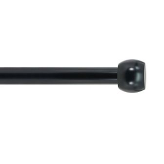 Decopolitan 1" Diameter 18-36" Barrel Knob Adjustable Curtain Rod Set