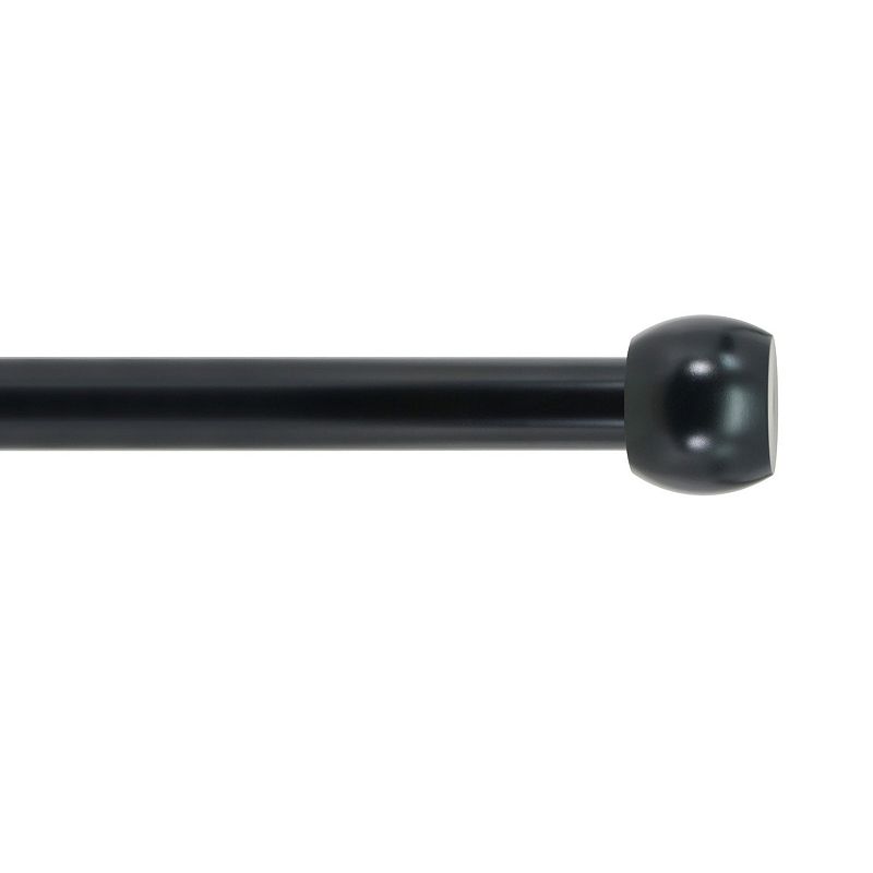 Decopolitan 1 Diameter 18-36 Barrel Knob Adjustable Curtain Rod Set, B