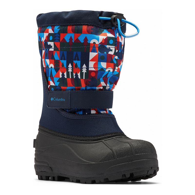 Columbia Powderbug Plus II Print Boys Waterproof Snow Boots, Boys, Size: 