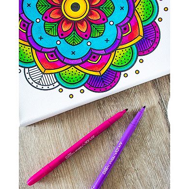 Art 101 Gallery Colorable Canvas Wall Art Set Two Pack with Perma Markers