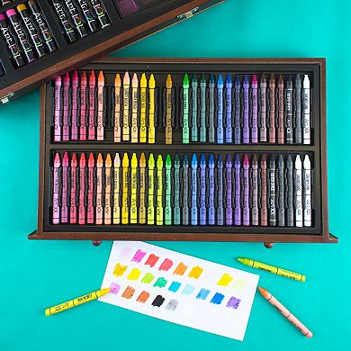 Art 101 Draw, Color, and Paint 136 Piece Multimedia Wood Art Set