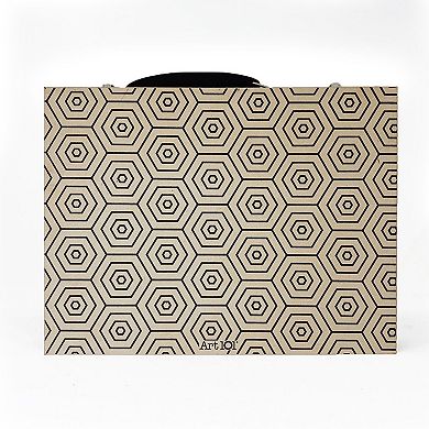 Art 101 58 Piece Art Set in a Colorable Convenient Wood Carrying Case