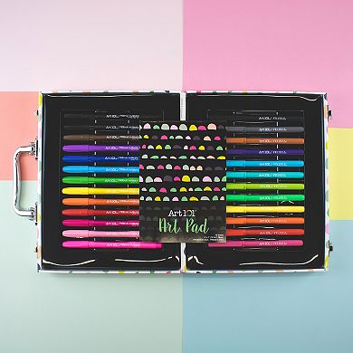 Art 101 Doodle and Color Art Set with 36 Pieces in a Colorful Carrying Case