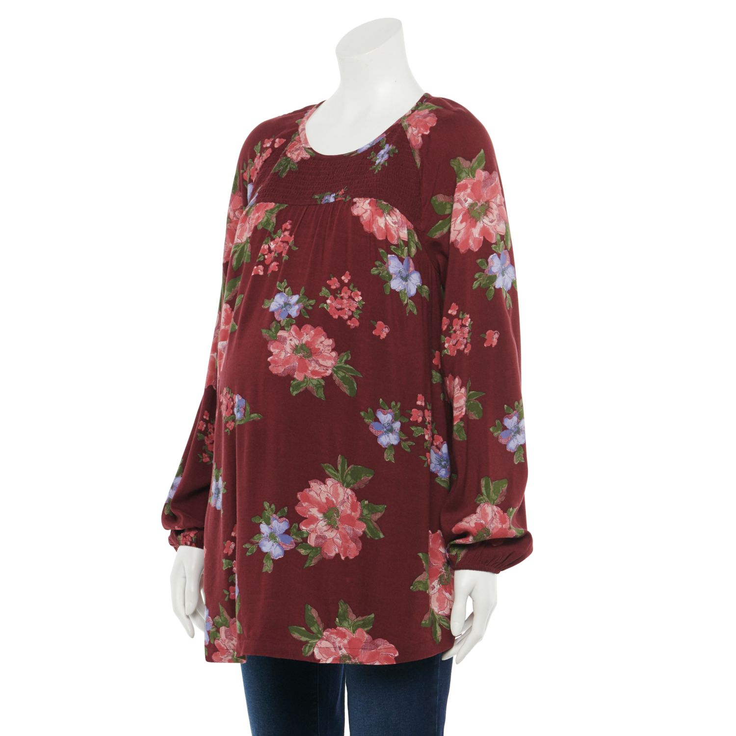 smocked maternity top