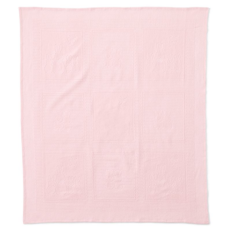 62483590 Lands End Lace Bunny Baby Blanket, Dark Pink sku 62483590