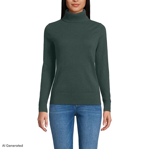 Pull Col Roulé Leo & Nicole Taille XL – Vert, Coton, Manches Longues, Neuf Avec étiquette