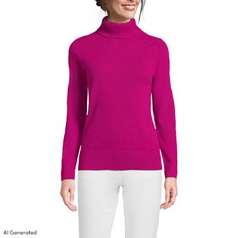 Women's Lands' End Turtleneck Cashmere Sweater
