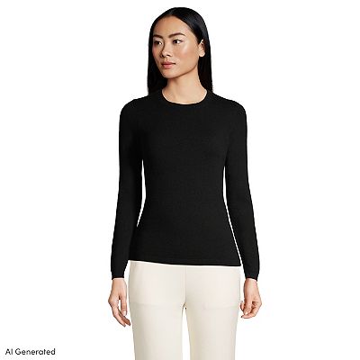 LANDS' END ニット ブラック カシミア クルーネック XL 4528254_Black?wid=400&hei=400&