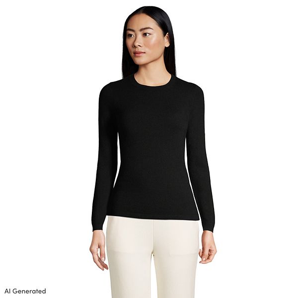 Women's Lands' End Crewneck Cashmere Sweater