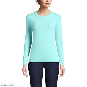 Women's Lands' End Crewneck Cashmere Sweater