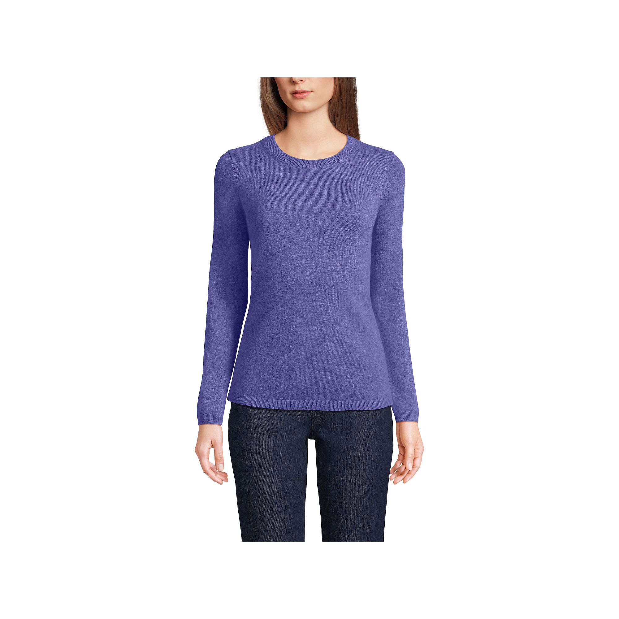 Petite Lands End Crewneck Cashmere Sweater, Womens, Size: Small Petite, P