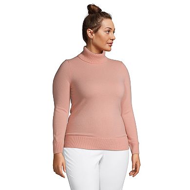 Plus Size Lands' End Cashmere Turtleneck Sweater