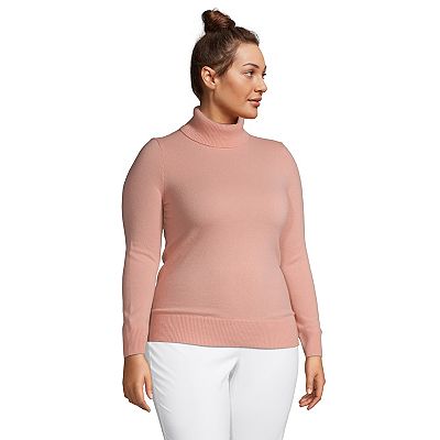 Plus Size Lands End Cashmere Turtleneck Sweater