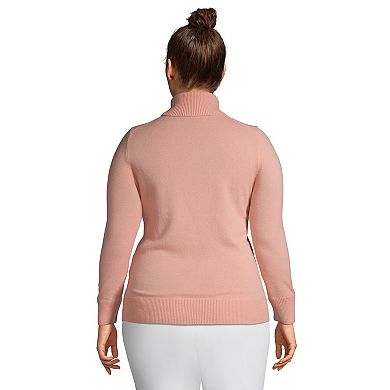 Plus Size Lands' End Cashmere Turtleneck Sweater