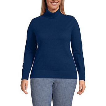 Plus Size Lands' End Cashmere Turtleneck Sweater