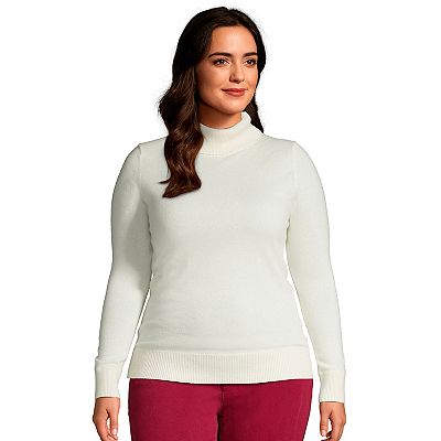 Plus Size Lands' End Cashmere Turtleneck Sweater
