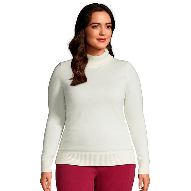 Plus Size Lands End Cashmere Turtleneck Sweater