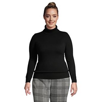 Plus Size Lands' End Cashmere Turtleneck Sweater
