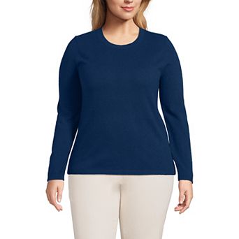 Plus Size Lands' End Crewneck Cashmere Sweater