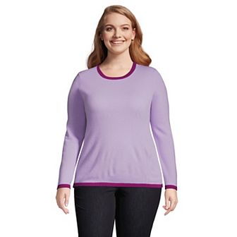 Plus Size Lands' End Crewneck Cashmere Sweater