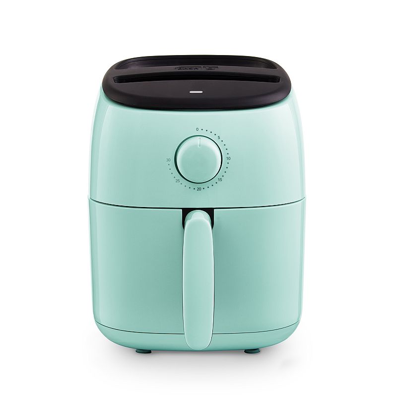 Elite Gourmet 2.1qt Hot Air Fryer Mint Blue, Adjustable Timer &  Temperature, Oil-Free Cooking