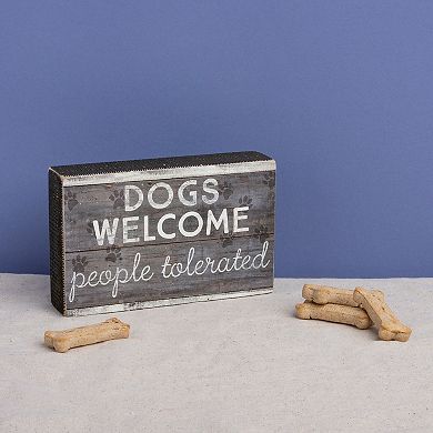 Dogs Welcome Box Sign Wall Art