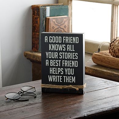 Good Friend, Best Friend Block Sign Wall Art By Kathy