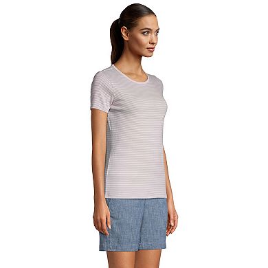 Women's Lands' End All Cotton Crewneck Tee