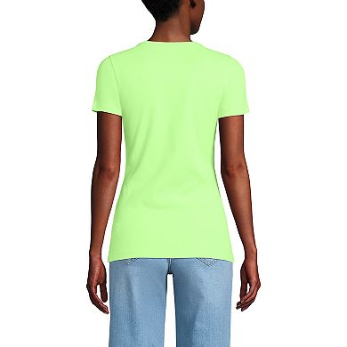 Women's Lands' End All Cotton Crewneck Tee