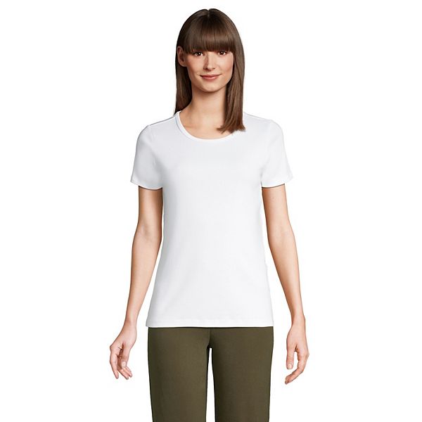 Women's Lands' End AllCotton Crewneck Tee