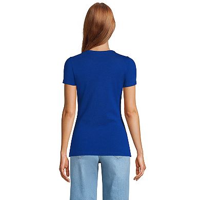 Petite Lands' End All Cotton Crewneck Tee