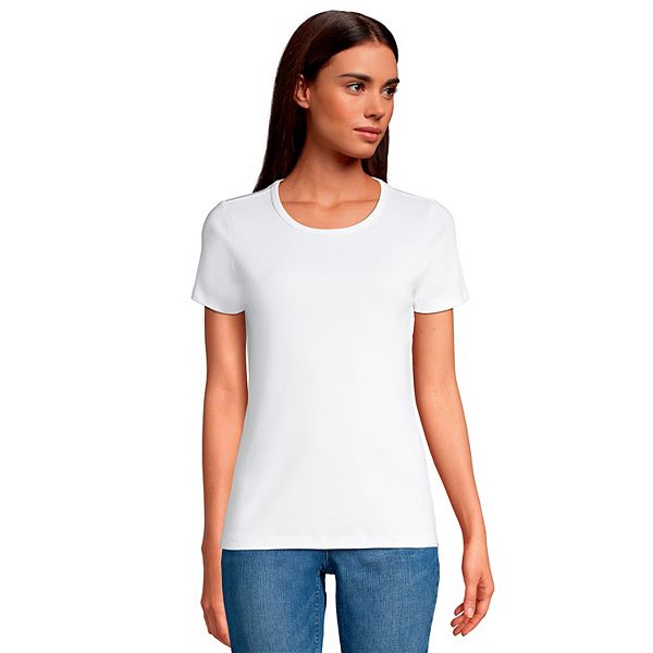 Petite Lands' End All-Cotton Crewneck Tee