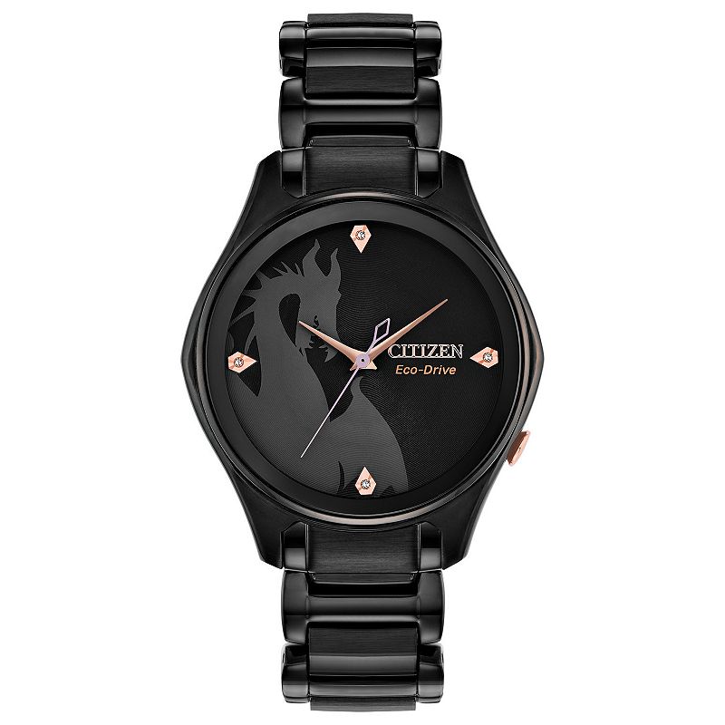 Disney's Sleeping Beauty Maleficent Women's Dragon Silhouette Watch by Citizen - EM0595-51W, Size: Medium, Black
