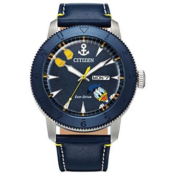 Disney's Donald Duck Men's Leather Strap Watch by Citizen - AW0075-06W