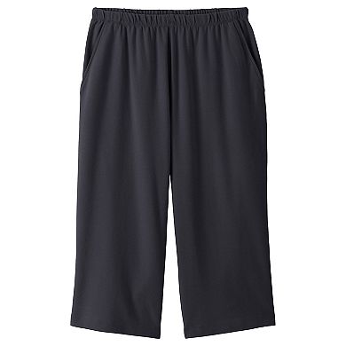 Women's Lands' End Sport High Waist Pull-On Capri Pants