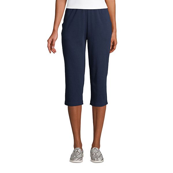 Women's Lands' End Sport High Waist PullOn Capri Pants