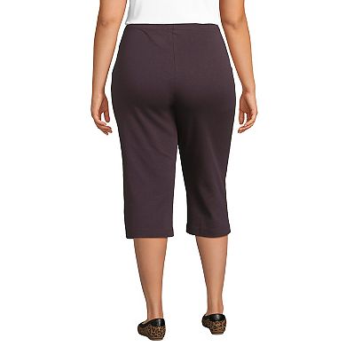 Plus Size Lands' End Sport High Waist Pull-On Capri Pants