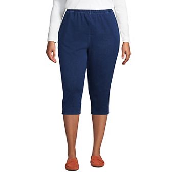 Plus Size Lands' End Sport High Waist Pull-On Capri Pants