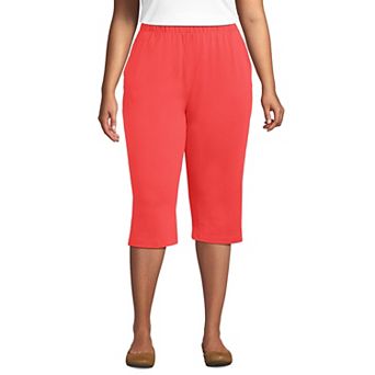 Plus Size Lands' End Sport High Waist Pull-On Capri Pants
