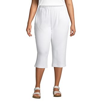 Plus Size Lands' End Sport High Waist Pull-On Capri Pants