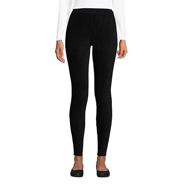 Lands' End Women's Petite High Rise Serious Sweats Fleece Lined Pocket  Leggings 