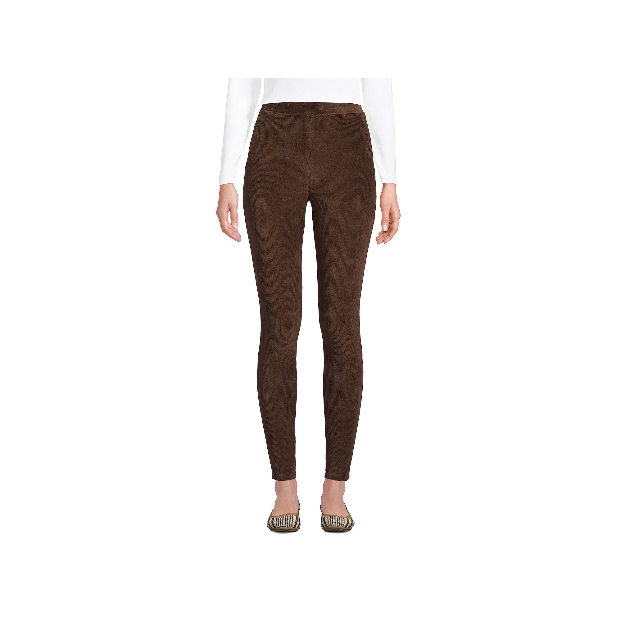 Womens Lands End Sport High-Rise Corduroy Leggings, Size: Small Tall, Ric