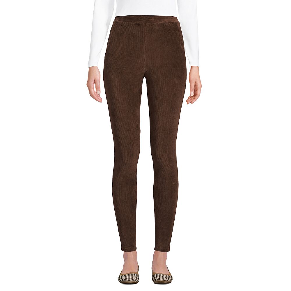 Petites' Lands' End Sport Knit High-Rise Corduroy Leggings