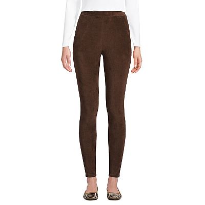 Petites Lands End Sport Knit High Rise Corduroy Leggings