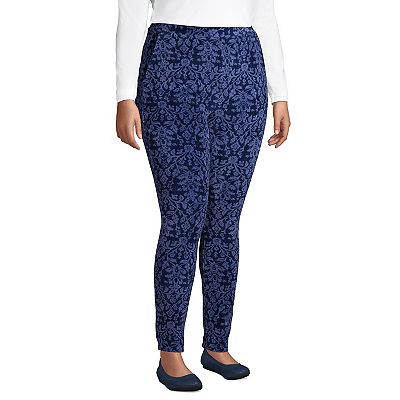 Plus Size Lands End Sport Knit High Waist Corduroy Leggings