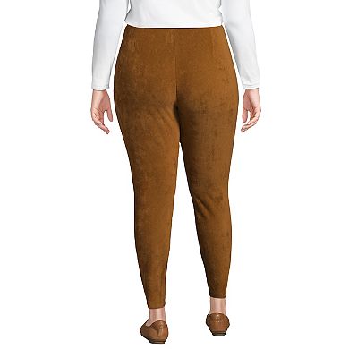 Plus Size Lands' End Sport Knit High-Waist Corduroy Leggings