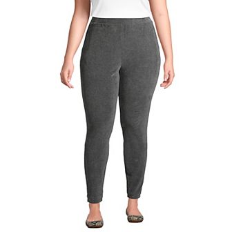 Plus Size Lands' End Sport Knit High-Waist Corduroy Leggings